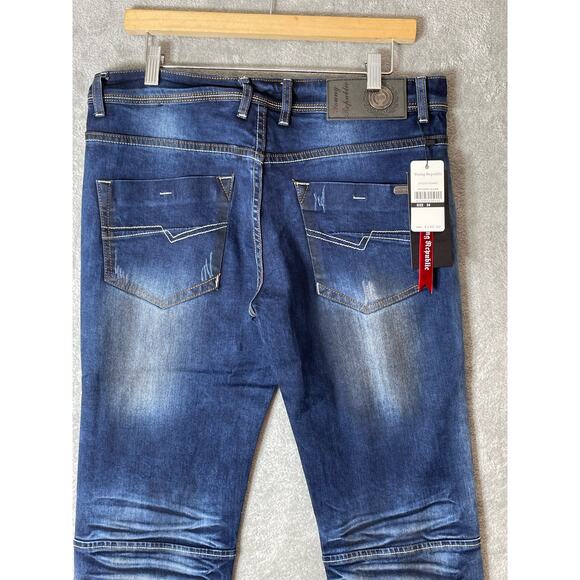 Young Republic Jeans Size 34x33 Moto Style Urban Streetwear Skater NWT - Picture 5 of 8